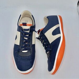 Camper - men’s Peu Slastic lace up sneakers navy orange shoes size 11 / 45